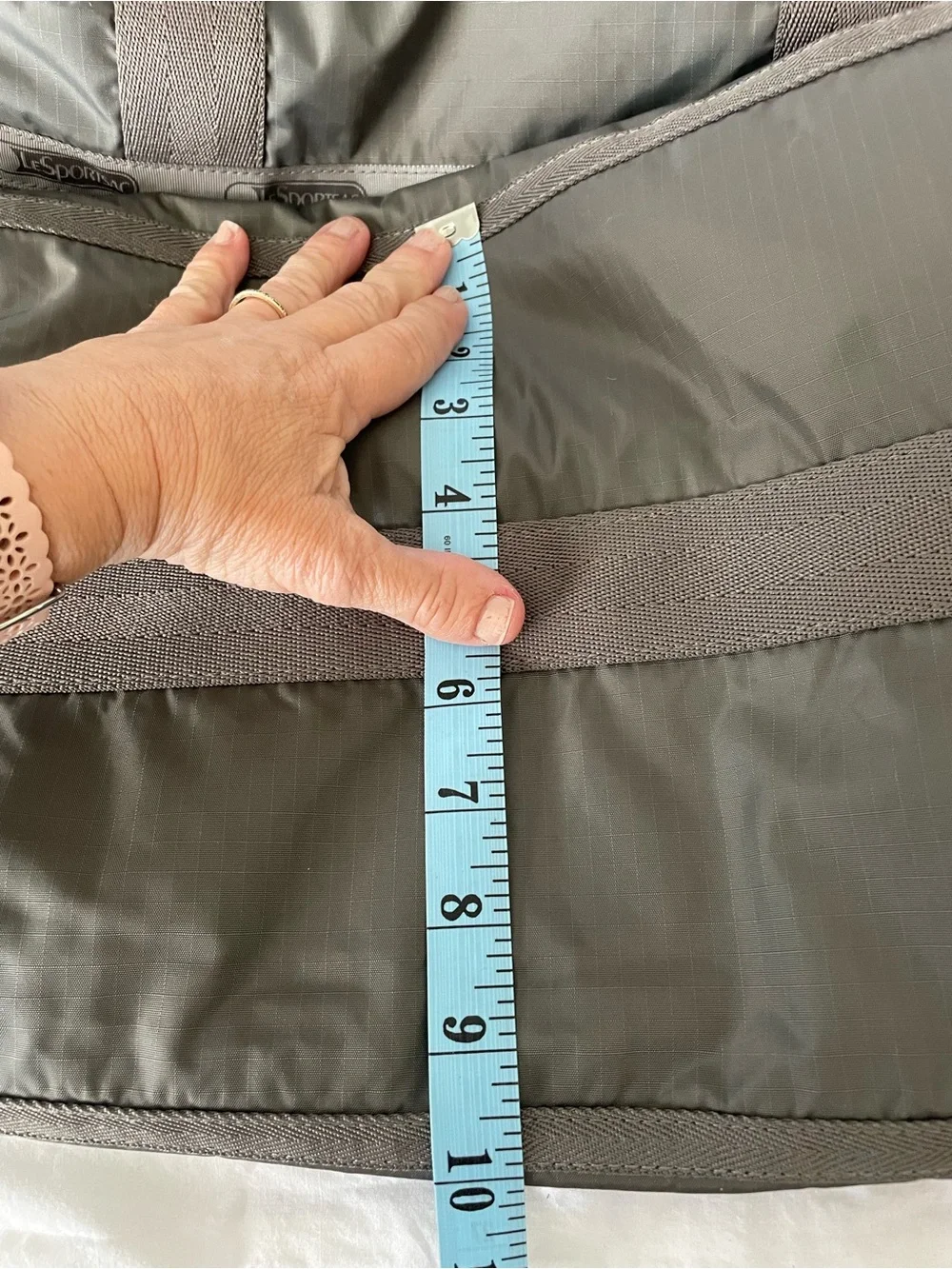 LeSportsac Gray Nylon Travel Tote Bag